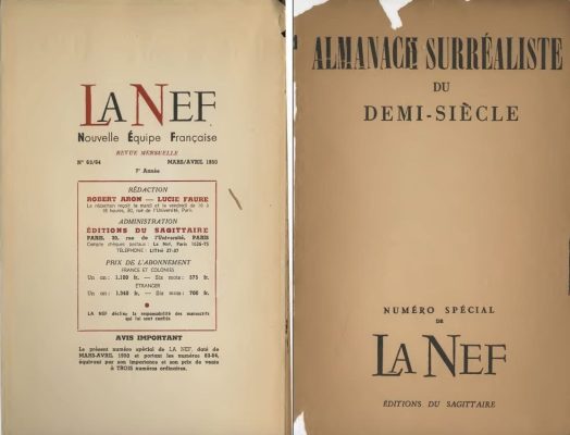 André Breton et Benjamin Péret, « Calendrier tour du monde des inventions tolérables », n° spécial 63-64 de la revue La Nef, « Almanach surréaliste du demi-siècle », mars-avril 1950