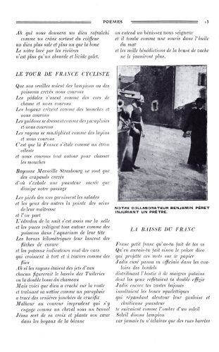 La révolution surréaliste n° 8, 1er décembre 1926, p. 13 : « Notre collaborateur Benjamin Péret injuriant un prêtre. »