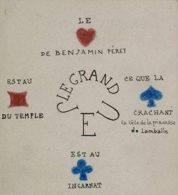 André Breton, dessin à l’encre noire et crayons de couleurs sur papier © succession André Breton, ADAGP, courtesy Association Atelier André Breton