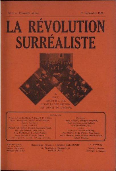 La Révolution surréaliste, n° 1, 1er décembre 1924