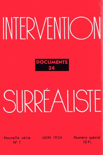 Documents 34, nouvelle série, n° spécial « Intervention surréaliste », juin 1934