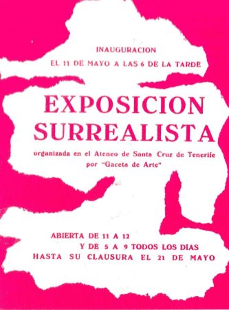 Affiche pour l’Exposition surréaliste à l’Ateneo de Santa Cruz de Tenerife, mai 1935