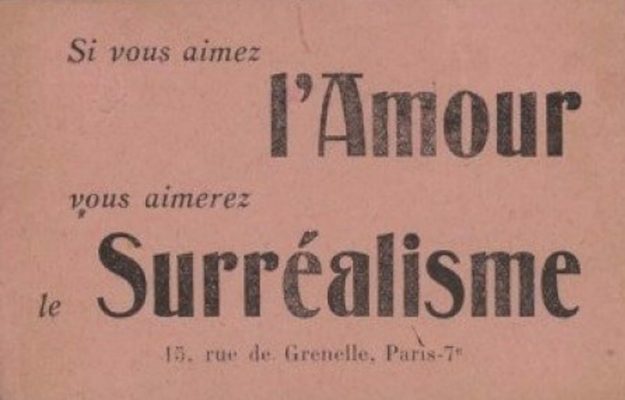 Papillon surréaliste, feuillet imprimé en décembre 1924 pour le Bureau de recherches surréalistes © courtesy Association Atelier André Breton